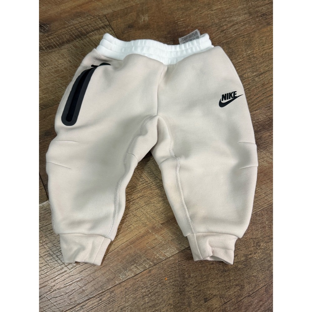 Nike Tech Fleece Toddler Joggers Oatmeal Beige White Sweatpants 2T CU9217-247